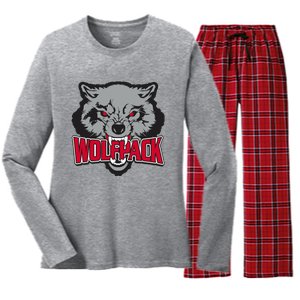 Wolfpack Team Women's Long Sleeve Flannel Pajama Set 