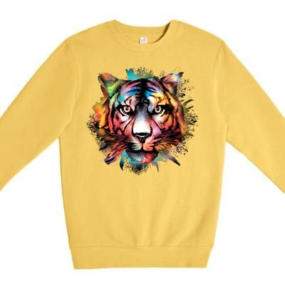 Watercolor Tiger Premium Crewneck Sweatshirt