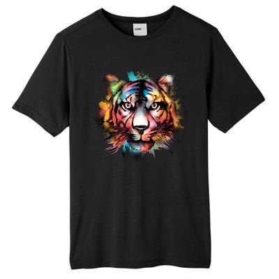 Watercolor Tiger Tall Fusion ChromaSoft Performance T-Shirt