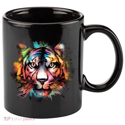 Watercolor Tiger 11oz C Handle Ceramic Mug