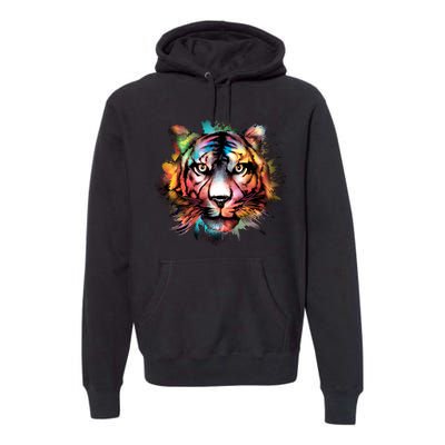 Watercolor Tiger Premium Hoodie