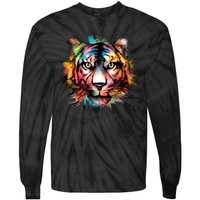 Watercolor Tiger Tie-Dye Long Sleeve Shirt