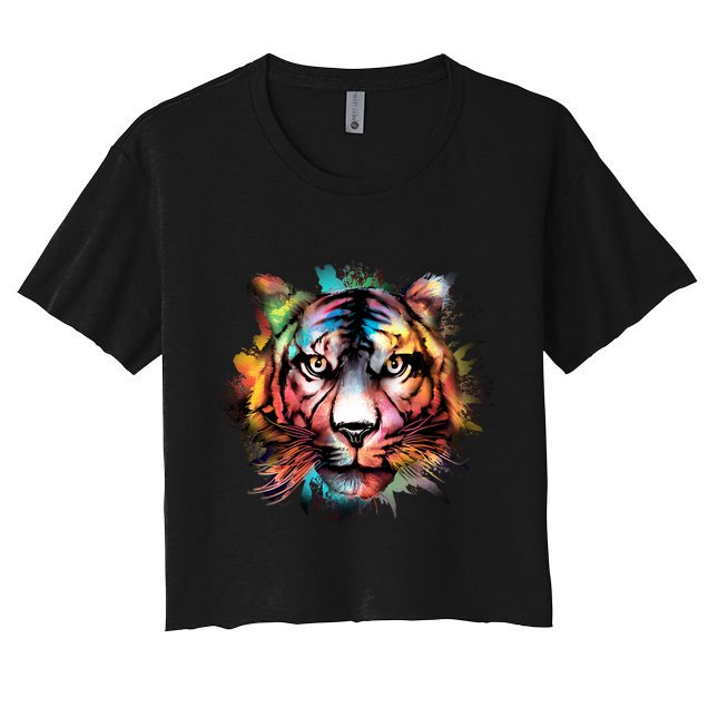 Watercolor Tiger Crop Top