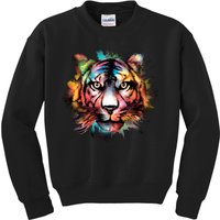 Watercolor Tiger Kids Sweatshirt