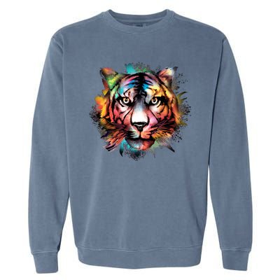 Watercolor Tiger Garment-Dyed Sweatshirt