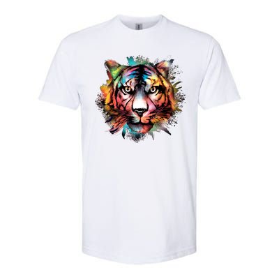 Watercolor Tiger Softstyle® CVC T-Shirt