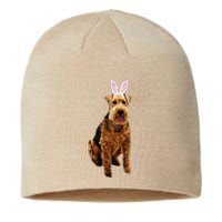 Welsh Terrier Wearing Easter Bunny Ears Dog Sustainable Beanie