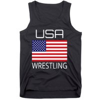 Wrestling Team Wrestle Usa American Flag Wrestler Coach Gift Tank Top