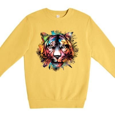 Watercolor Tiger Premium Crewneck Sweatshirt