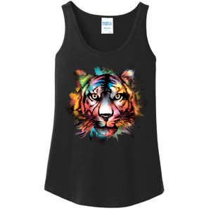 Watercolor Tiger Ladies Essential Tank