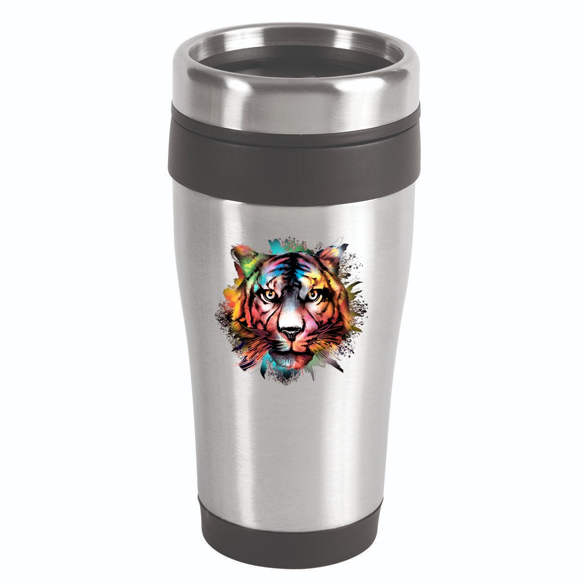 Watercolor Tiger 16oz Travel Tumbler