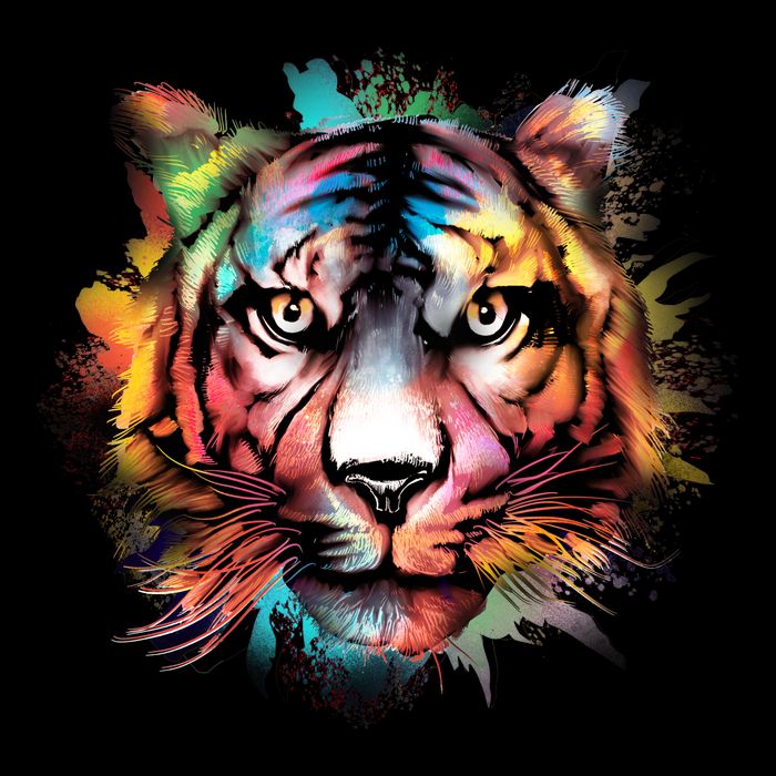 Watercolor Tiger Baby Bodysuit