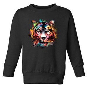 Watercolor Tiger Toddler Sweatshirt