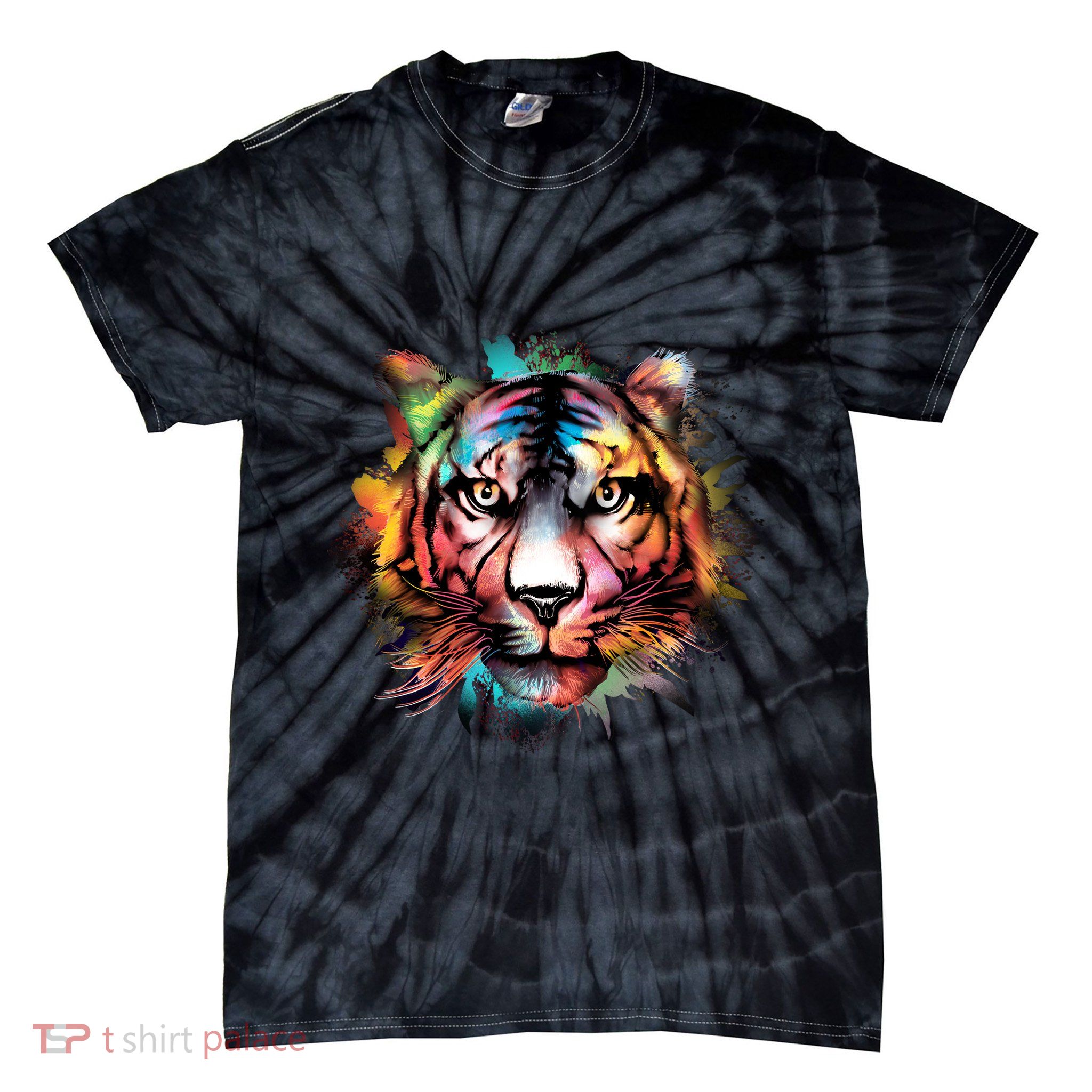 Watercolor Tiger Tie-Dye T-Shirt