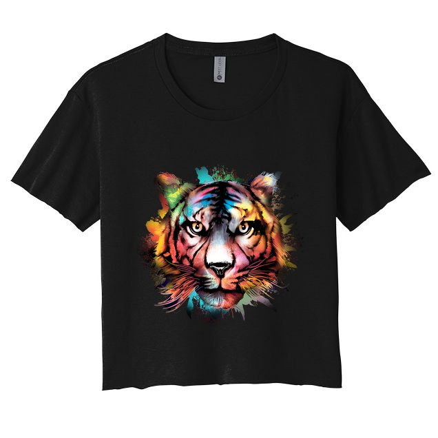 Watercolor Tiger Crop Top