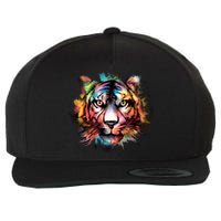 Watercolor Tiger Wool Snapback Cap