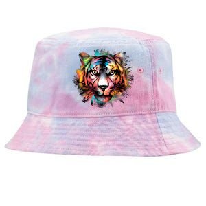 Watercolor Tiger Tie-Dyed Bucket Hat