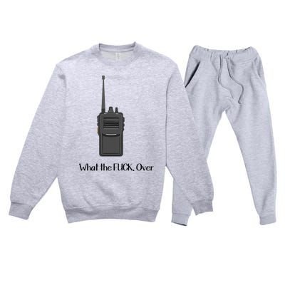 Walkie Talkie What The Fuck Over Premium Crewneck Sweatsuit Set