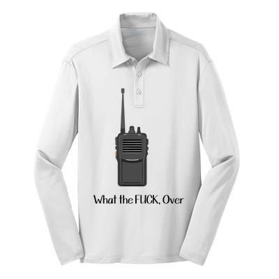 Walkie Talkie What The Fuck Over Silk Touch Performance Long Sleeve Polo