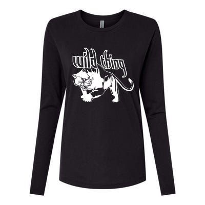 Whild Thing Womens Cotton Relaxed Long Sleeve T-Shirt