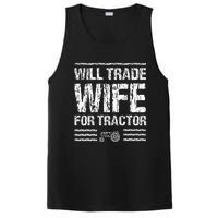 Will Trade Wife For Tractor Funny Farmer Farming Gag Outfit PosiCharge Competitor Tank