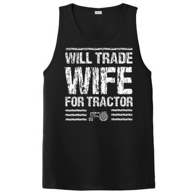 Will Trade Wife For Tractor Funny Farmer Farming Gag Outfit PosiCharge Competitor Tank