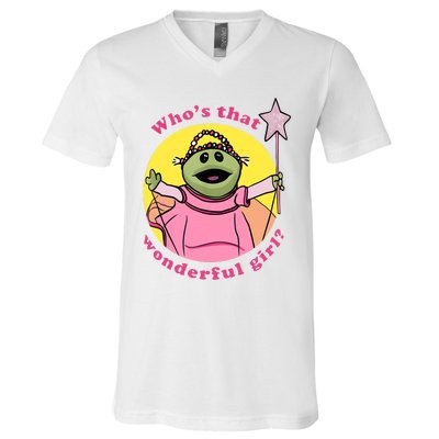 WhoS That Wonderful Girl V-Neck T-Shirt