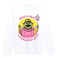 WhoS That Wonderful Girl Premium Crewneck Sweatshirt