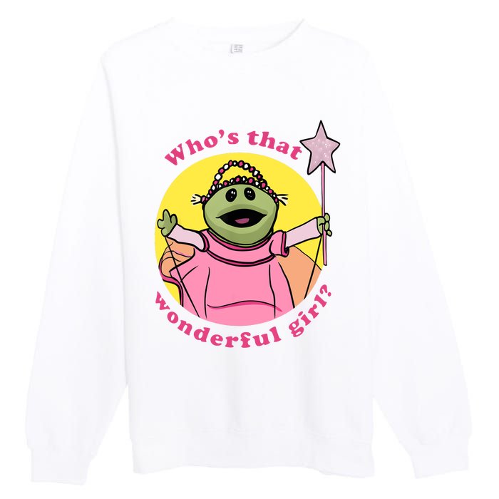 WhoS That Wonderful Girl Premium Crewneck Sweatshirt