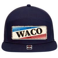 Waco Texas 7 Panel Mesh Trucker Snapback Hat