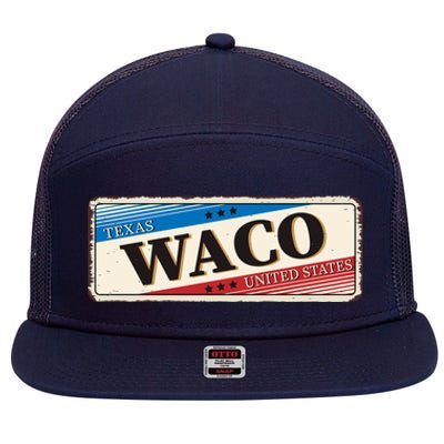 Waco Texas 7 Panel Mesh Trucker Snapback Hat