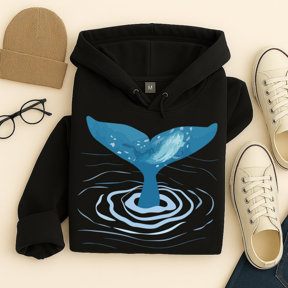 Whale Tail Whale Lover Whales Marine Biologist Wildlife Hoodie