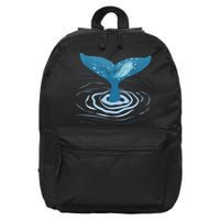 Whale Tail Whale Lover Whales Marine Biologist Wildlife 16 in Basic Backpack