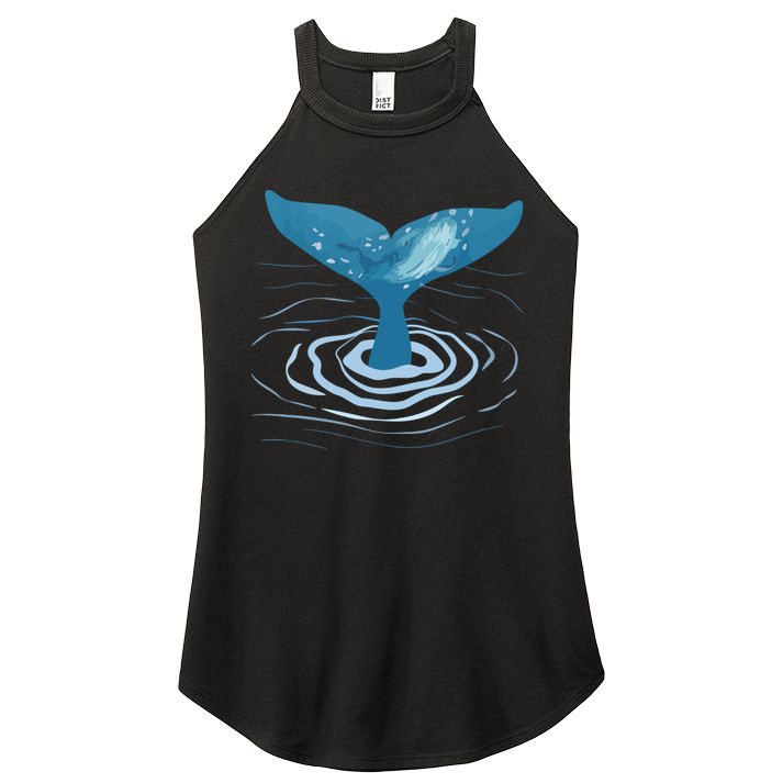 Whale Tail Whale Lover Whales Marine Biologist Wildlife Women's Perfect Tri Rocker Tank