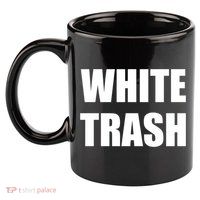 White Trash 11oz C Handle Ceramic Mug