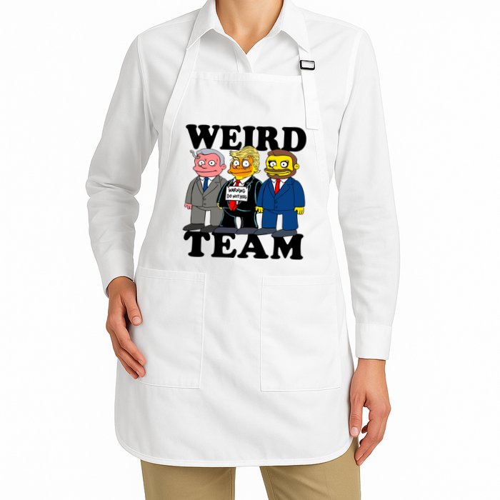 Weird Team Warning Do Nothing Full-Length Apron With Pockets