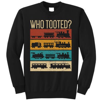 Who Tooted Wagon Train Lover Model Railroad Conductor Sweatshirt