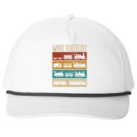 Who Tooted Wagon Train Lover Model Railroad Conductor Snapback Five-Panel Rope Hat