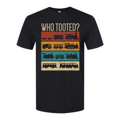 Who Tooted Wagon Train Lover Model Railroad Conductor Softstyle CVC T-Shirt