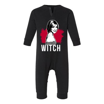 Willow The Witch Portrait Red With White Text (Btvs) Infant Fleece One Piece