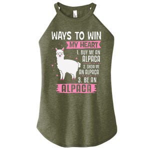 Ways To Win My Heart Be An Alpaca - I Love Alpacas Funny Women's Perfect Tri Rocker Tank