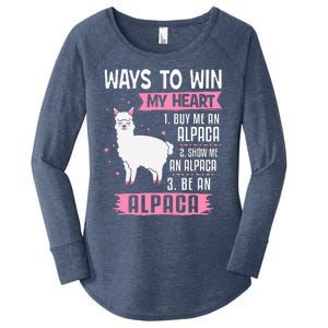 Ways To Win My Heart Be An Alpaca - I Love Alpacas Funny Women's Perfect Tri Tunic Long Sleeve Shirt