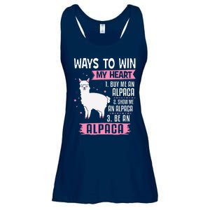 Ways To Win My Heart Be An Alpaca - I Love Alpacas Funny Ladies Essential Flowy Tank