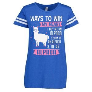 Ways To Win My Heart Be An Alpaca - I Love Alpacas Funny Enza Ladies Jersey Football T-Shirt