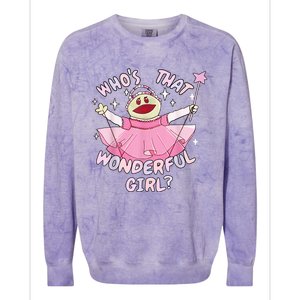 WhoS That Wonderful Girl Nanalanmemeprincess Valentines Colorblast Crewneck Sweatshirt