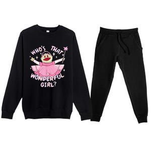 WhoS That Wonderful Girl Nanalanmemeprincess Valentines Premium Crewneck Sweatsuit Set