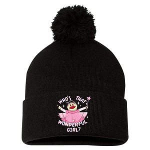 WhoS That Wonderful Girl Nanalanmemeprincess Valentines Pom Pom 12in Knit Beanie