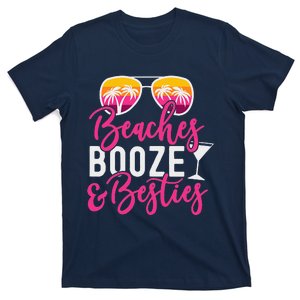 Womens Trip Weekend Friends Beaches Booze & Besties T-Shirt