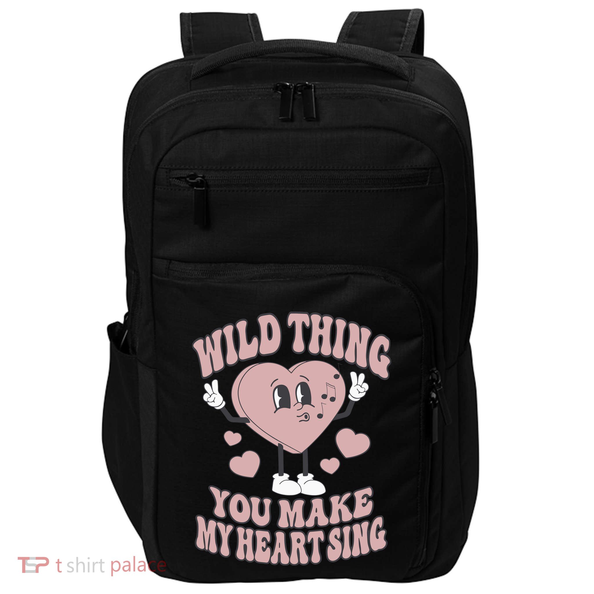 Wild Thing You Make My Heart Sing Valentine Valentine's Day Lover Impact Tech Backpack