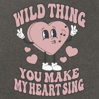 Wild Thing You Make My Heart Sing Valentine Valentine's Day Lover Cotton Canvas Backpack